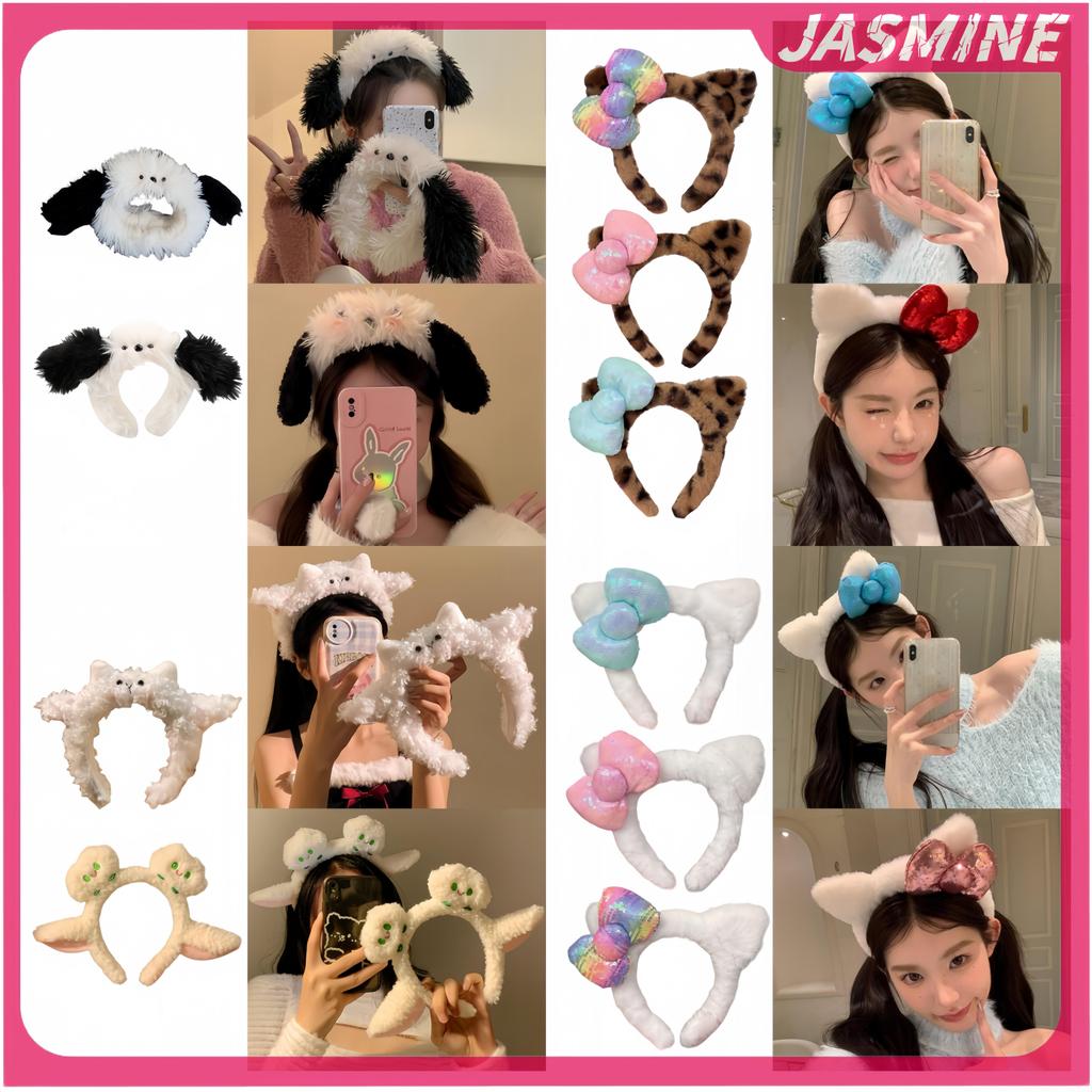 Plush Hair Hoop การ์ตูนแกะ หูกระต่ายสำหรับคอสเพลย์ผู้หญิง
