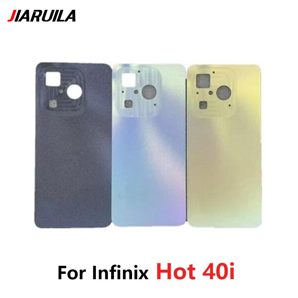 ฝาหลังแบตเตอรี่ด้านหลังด้านหลังประตูสําหรับ Infinix Hot 40i X6528 X6528B