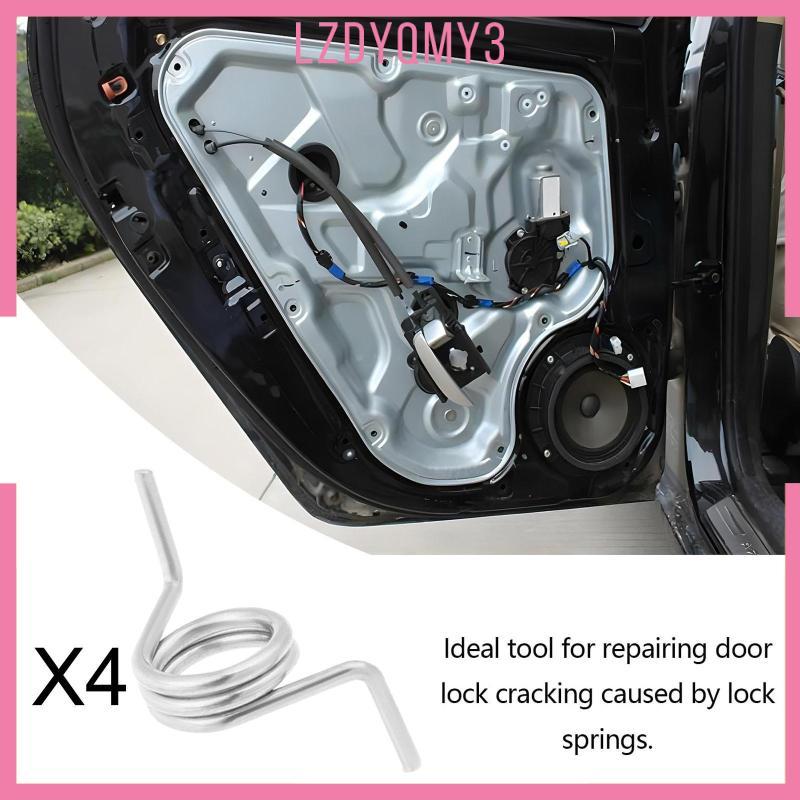 [Lzdyqmy3] สปริงซ่อมล็อคประตูรถยนต์โลหะ 4 ชิ้นสําหรับ W164 W209 A209