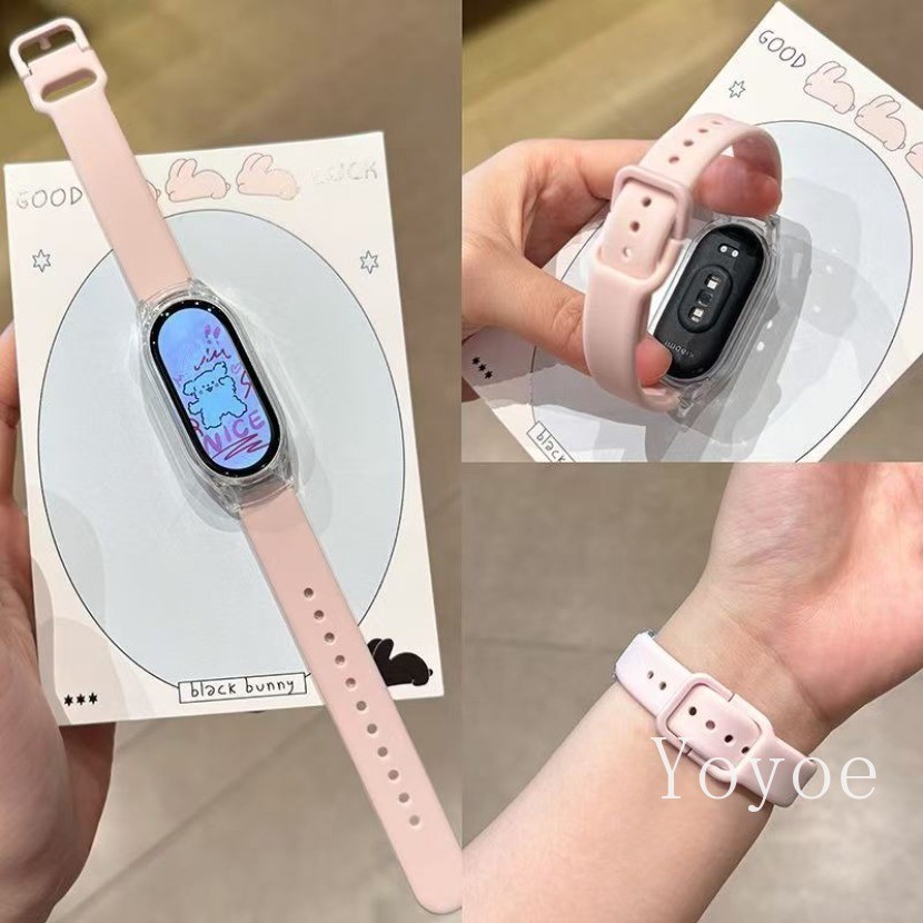 สายรัดซิลิโคนสําหรับ เสี่ยวหมี่ ไมล์ วงดนตรี 10 9 8 สาย เอ็นเอฟซี กีฬาสร้อยข้อมือยางสําหรับ ไมล์ วงดนตรี 7 6 5 4 3 สายรัดข้อมืออุป - รูปที่ 4