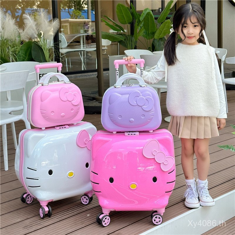 Boarding กรณีการ์ตูนของขวัญวันเกิดรถเข็นกล่องของขวัญของที่ระลึกเด็กรถเข็น Hello Kitty กรณีเครื่องสํา