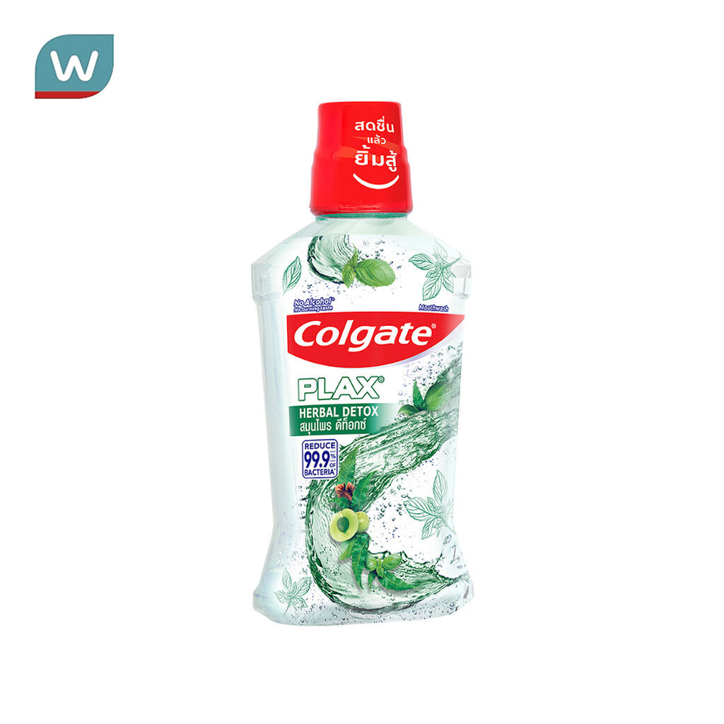 Colgate คอลเกต พลักซ์ น้ำยาบ้วนปาก สมุนไพร ดีท็อกซ์ 500 มล.