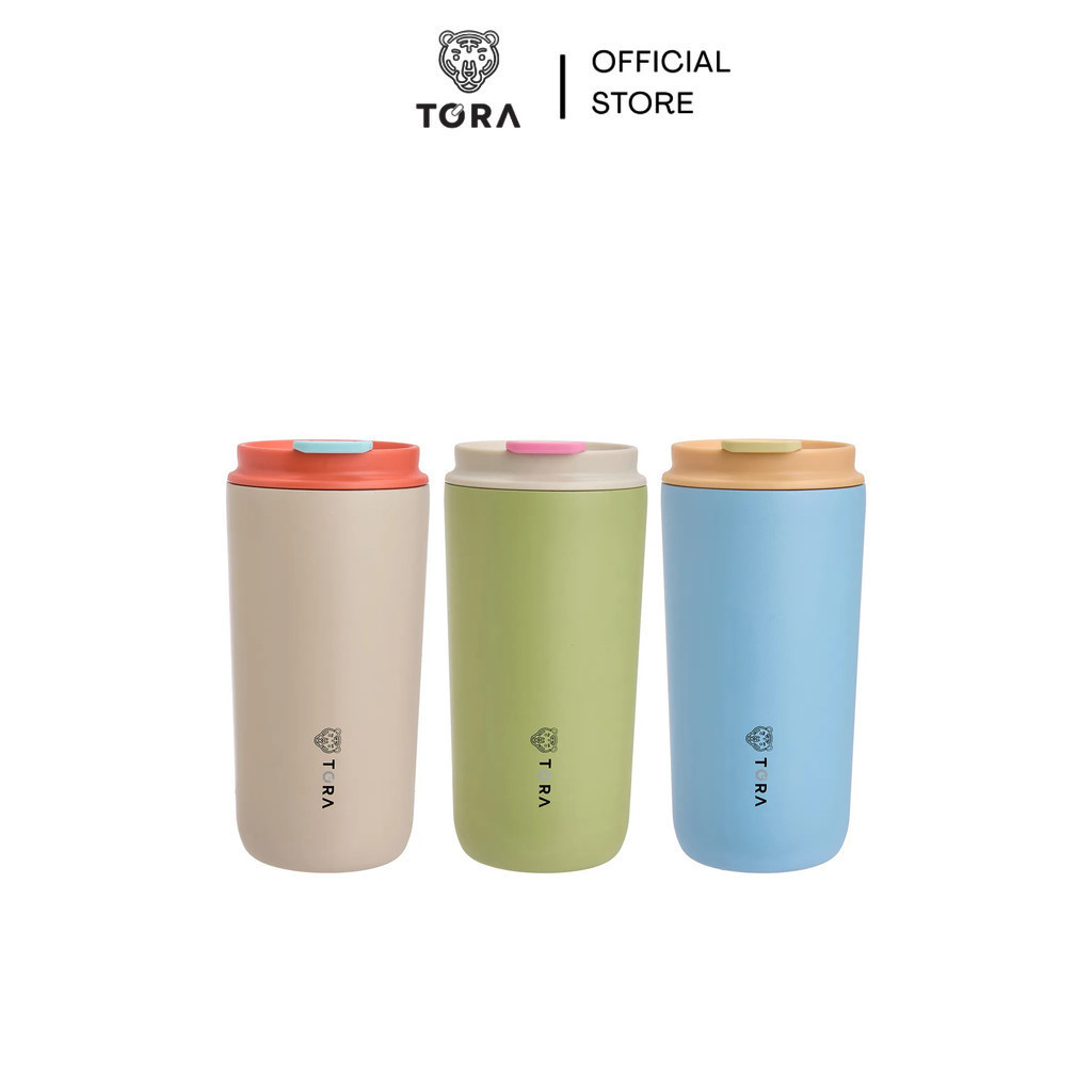 Tora แก้วน้ำสแตนเลส เก็บความเย็น พร้อมฝาปิด รุ่น AW25 ความจุ 470 มล.