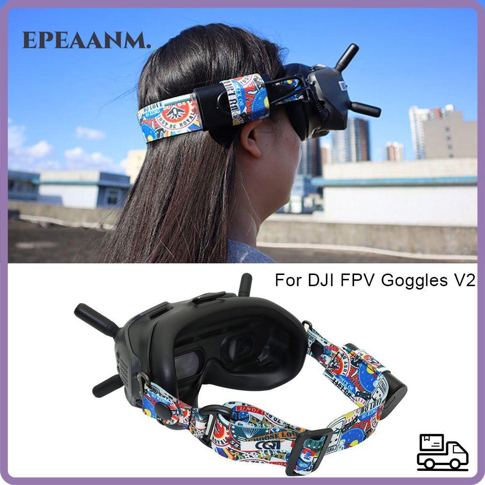 EPEAA สายรัดศีรษะ Graffiti สีทนทานแผ่นป้องกันสําหรับ DJI FPV Goggles V2