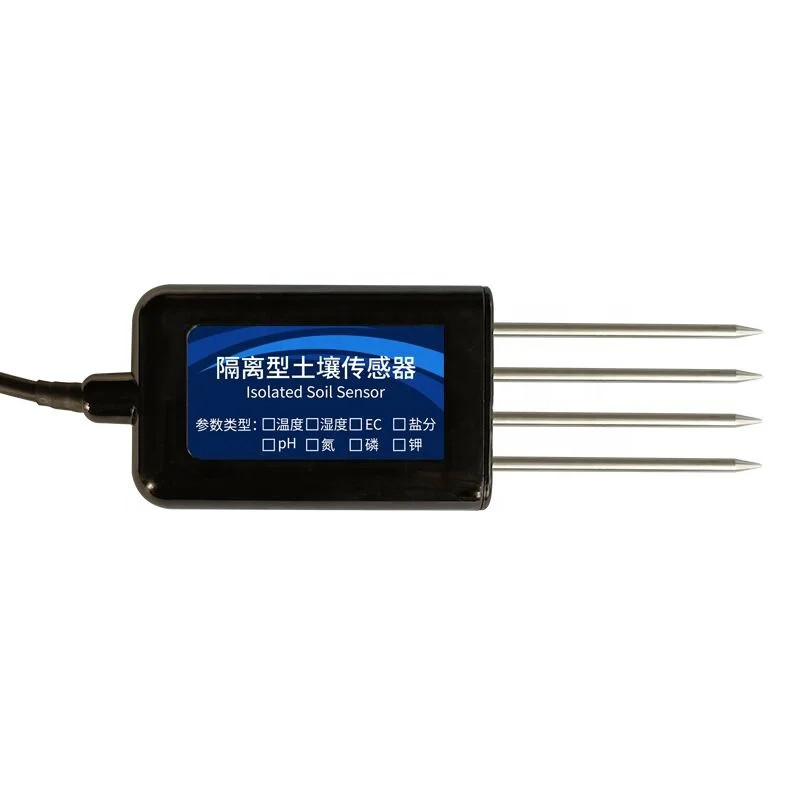 ขายร้อน CE RS485 Modbus 7 in 1 ดินความชื้นอุณหภูมิ Ec ความเค็ม Npk Sensor การเกษตรดิน Sensor