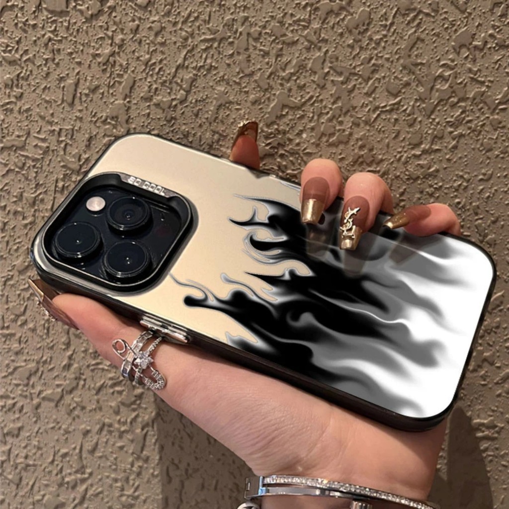 เคสไอโฟน สำหรับ IPhone 11 17 Air 16 15  13 12 14 Pro Max XR Max 7 8 Plus เคส IPhone Fashion Flame CY