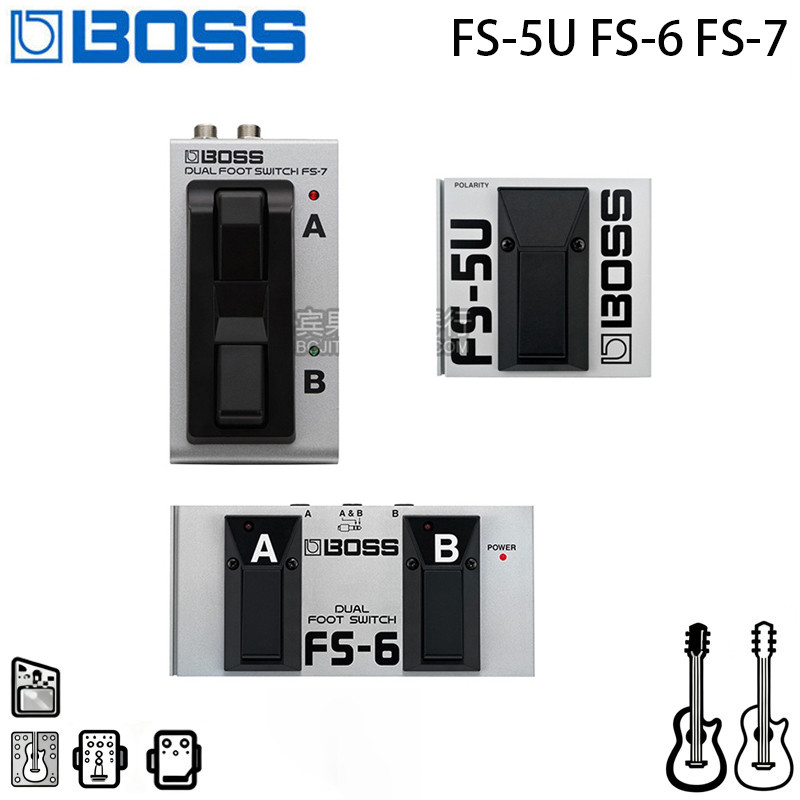 BOSS FS-5U FS-6 FS-7 ตัวควบคุมกีตาร์ ROLAND ลําโพงสวิตช์เหยียบ