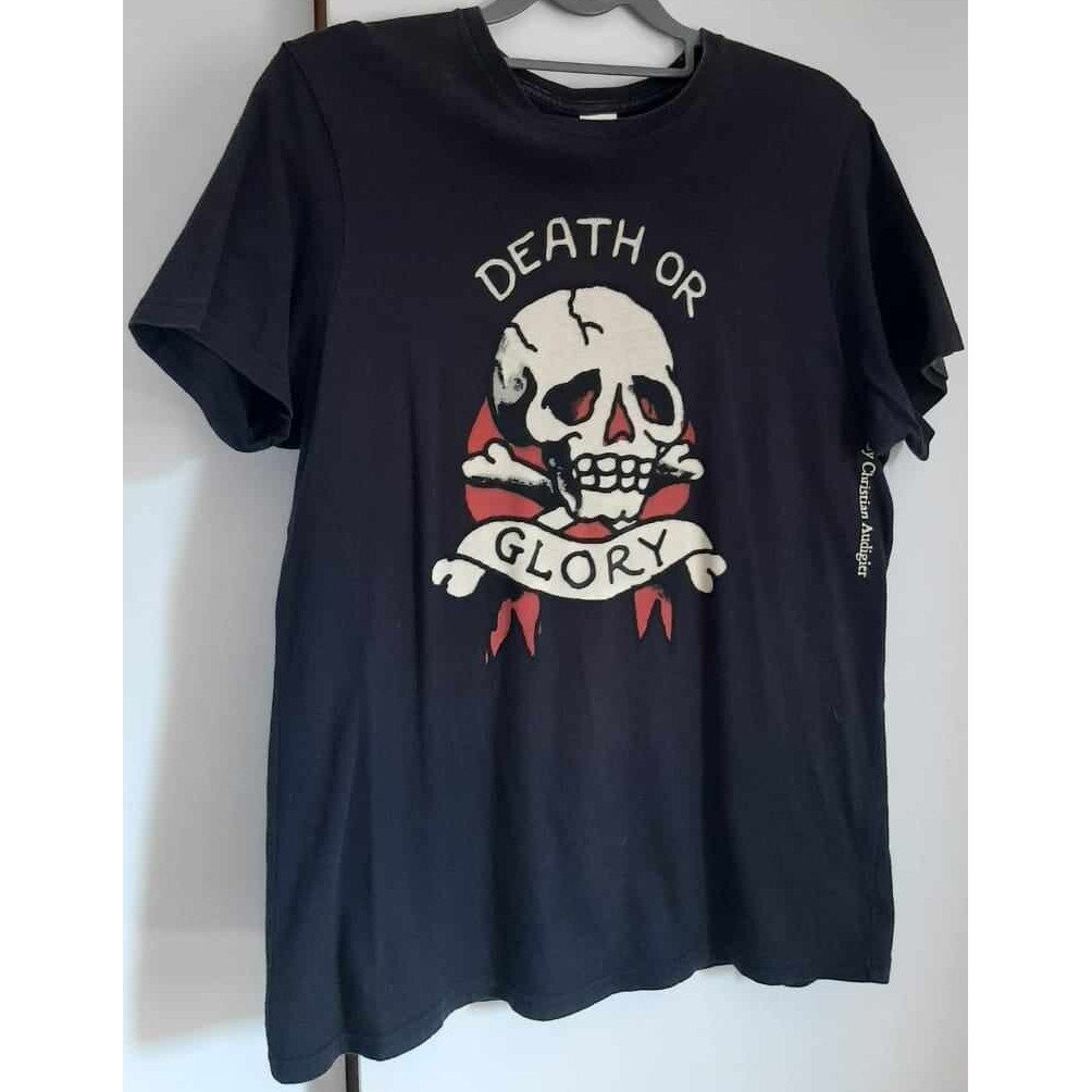 เสื้อยืด Ed Hardy ผ้าฝ้าย 100% พิมพ์ลาย Death Or Glory เหมาะสำหรับทั้งผู้ชายและผู้หญิง