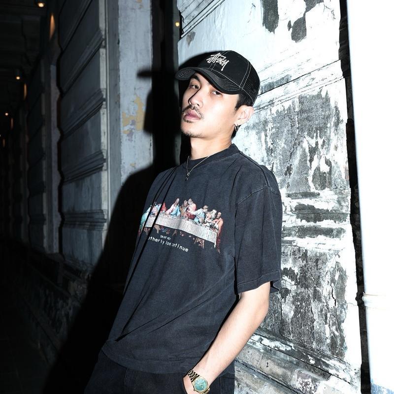 มีความสุข Oversized T-Shirt Plain Black T-Shirt Unisex Women's Casual Cotton Crew Neck Men's Streetw