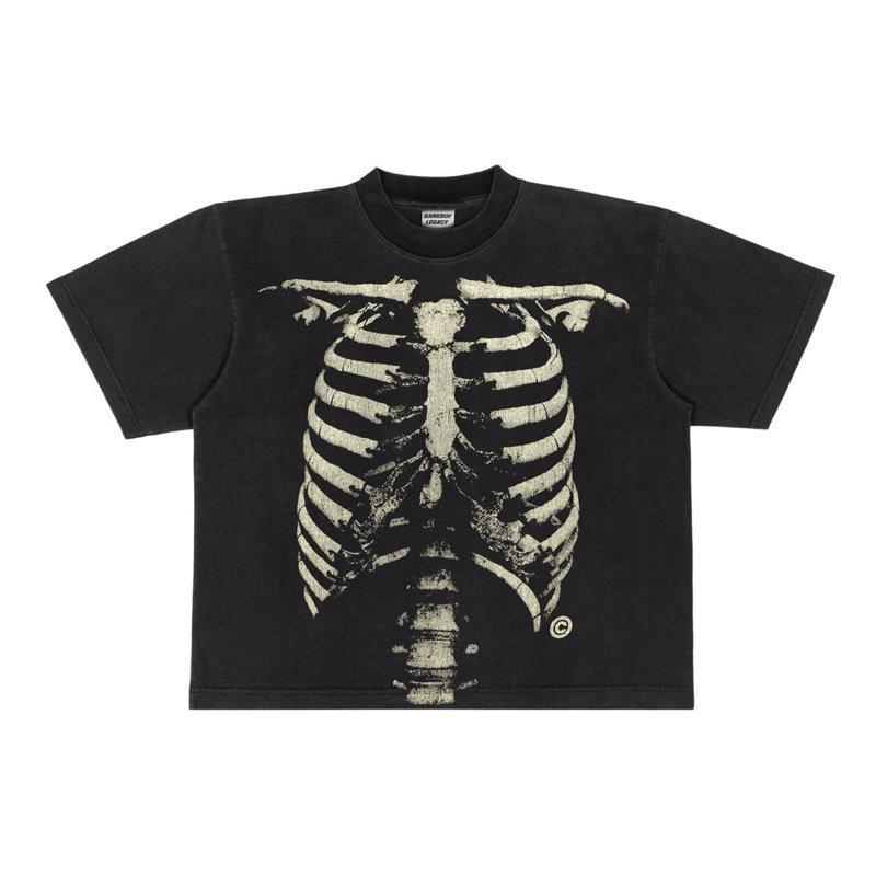 เทรนด์ใหม่แฟชั่นนุ่มสบาย ๆ ผ้าฝ้ายสั้นหล่อเยาวชนเสื้อยืดครึ่งแขน