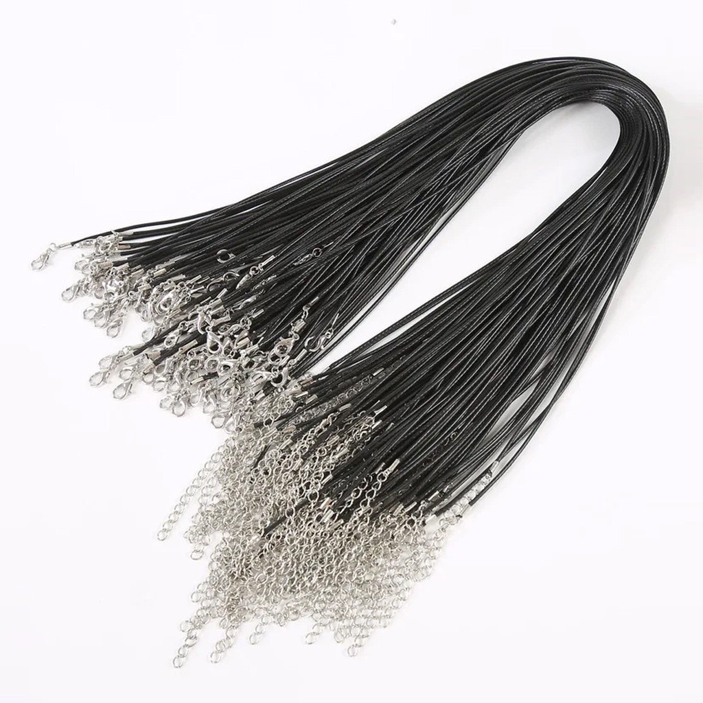 KBR PLAIN BLACK ROPE NECKLACE KOREAN ROPE CHAIN HOOK | สร้อยคอสีดําธรรมดา COUPLE เกาหลีสมัยใหม่ A109