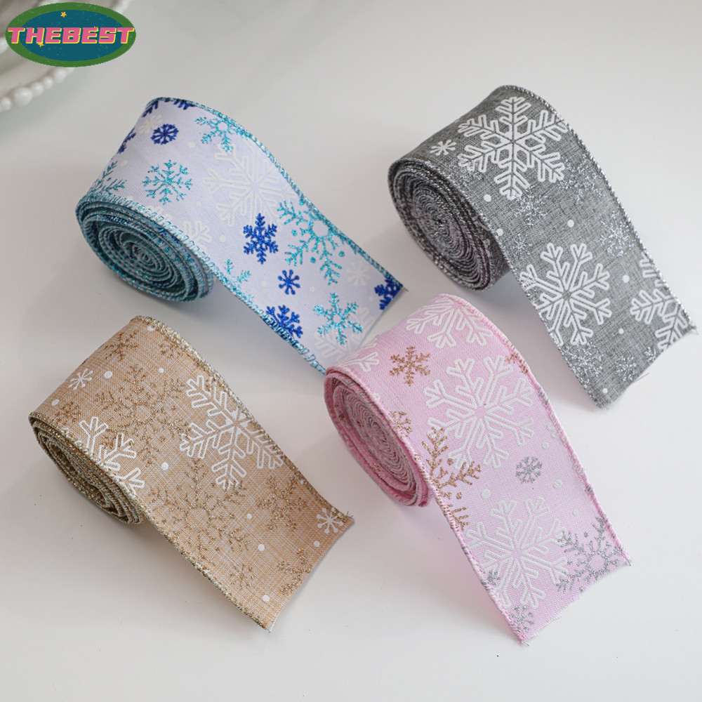 <Thebest>Fabric Ribbon Christmas Decoration 6 3cm by 2m for Bows Tree Trimming and CraftsHot Sale