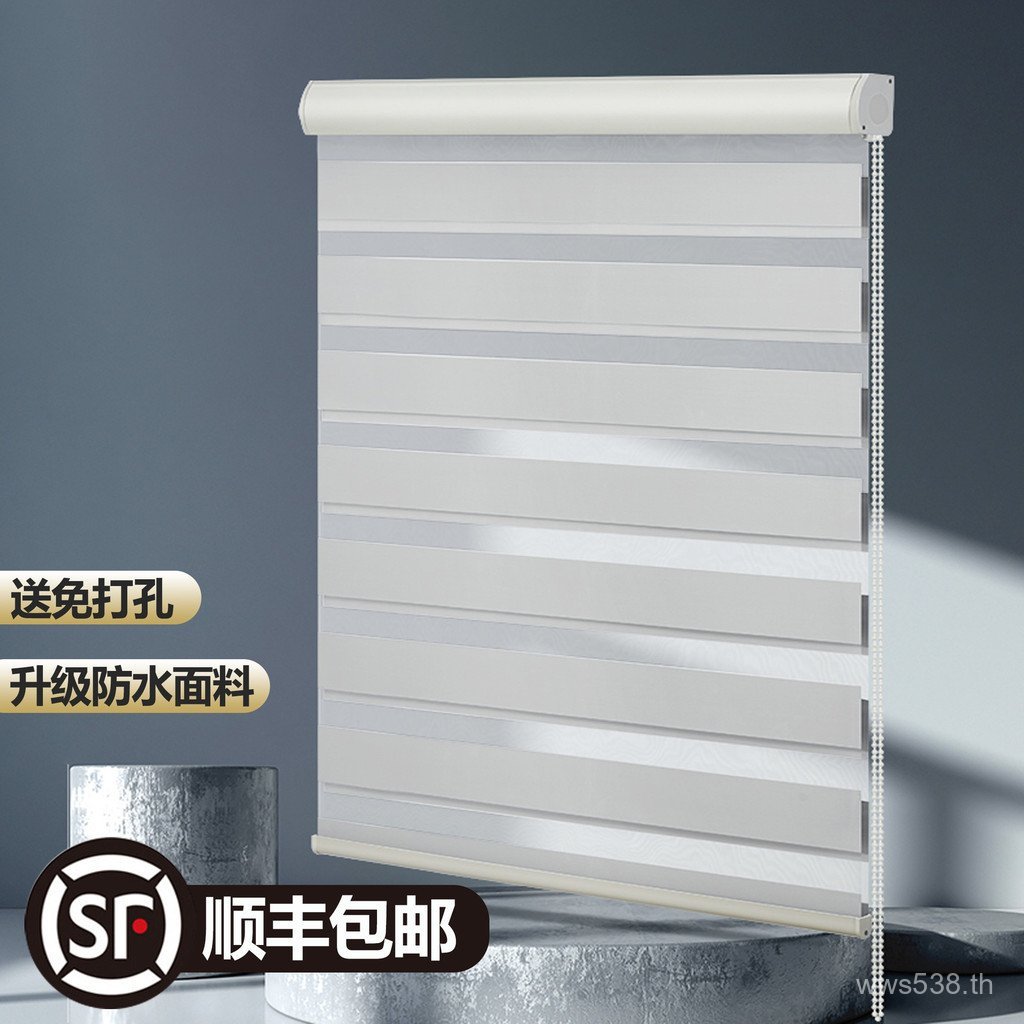 ห้องครัวห้องน้ําติดตั้งแรเงาขายส่งบังแดดเจาะฟรีกันน้ํา Hand-Pulled Simple Roller Blind Lift RP4T ห้อ