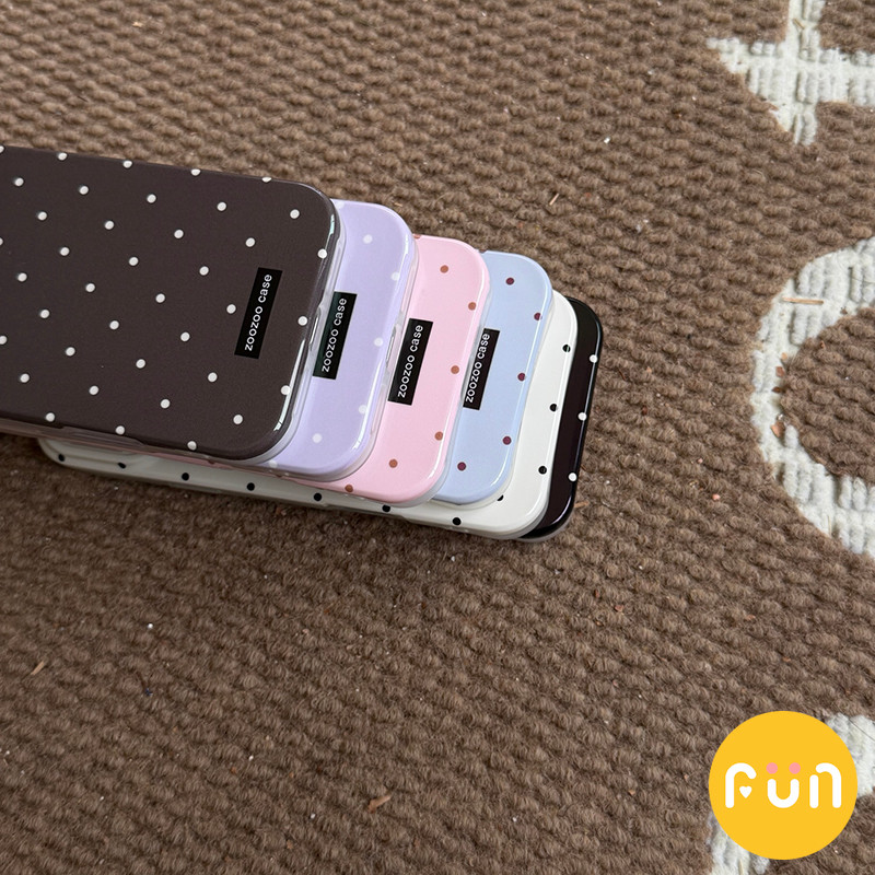 เกาหลีสีบริสุทธิ์ Polka Dot IMD โทรศัพท์มือถือสําหรับ iPhone 17 16 15 14 Pro Max 13 iPhone17 Anti-Scratch ปกหลัง Big Hole Hard ปลอก ราคา ถูกที่สุด ดีลบีเคเค แกลเลอรีภาพที่ 9