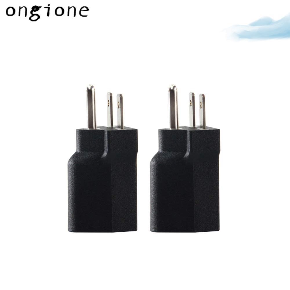 ONGIONE 2 ชิ้น 3 ตาไฟฟ้า Converter,พลาสติกทองแดง 6-15P ถึง 5-15R ปลั๊กอเมริกันอะแดปเตอร์,ทนทานสีดําเ