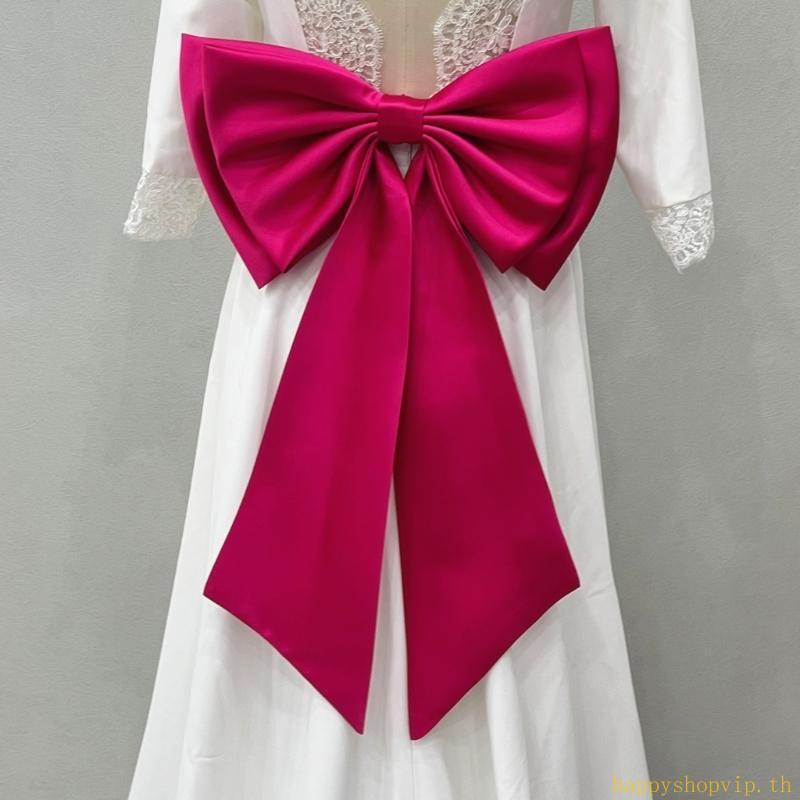 HSV ชุดเสื้อผ้าแบบสบาย ออกแบบโบว์คล้องคออันใหญ่ถอดได้ เครื่องประดับเอวแฟชั่น