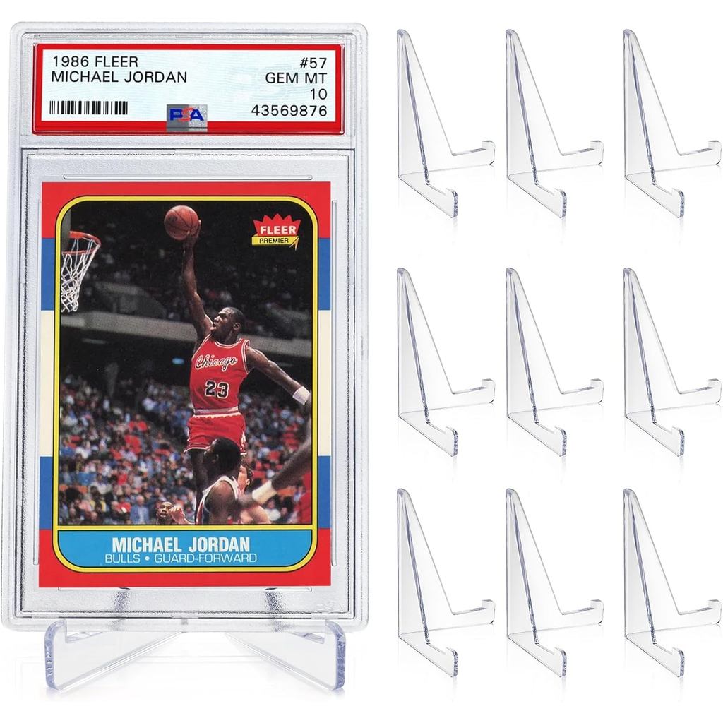 Tutata PSA Graded Card Stands, Trading Card Display Stand Holder, Clear Card Stands for BGS, PSA, SG