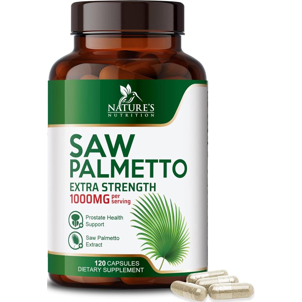 Saw Palmetto for Men 1000MG Prostate Health Supplement - Saw Palmetto Extract Prostate Support Suppl