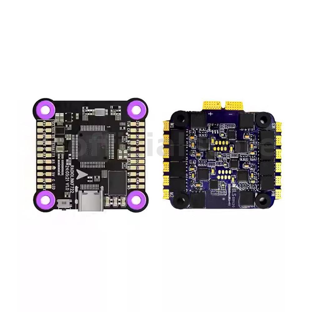 30.5*30.5mm Radiolink F722 Filght Controller Betaflight และ INAV Firmware 3-6S FC BLS-04 4-In-1 55A 