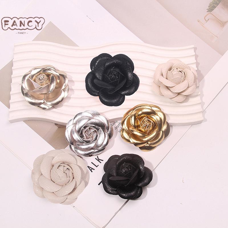 เข็มกลัดลายดอกไม้ขนาดใหญ่แบบเรียบหรู สำหรับผู้หญิง พร้อมใช้งานกับผ้าพันคอและเสื้อโค้ต - รูปที่ 4