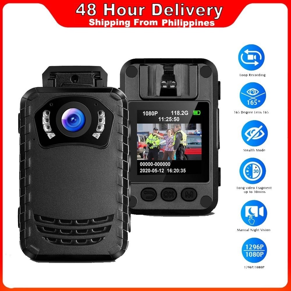 BOBLOV N9 Mini Body Camera Full HD 1296P Body Mounted Camera Small Portable Night Vision Police Body