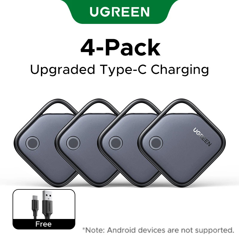 UGREEN GPS Tracker Smart Finder อุปกรณ์ติดตาม GPS แบบชาร์จไฟได้ Usb C สําหรับ iPhone Smart Tag Track