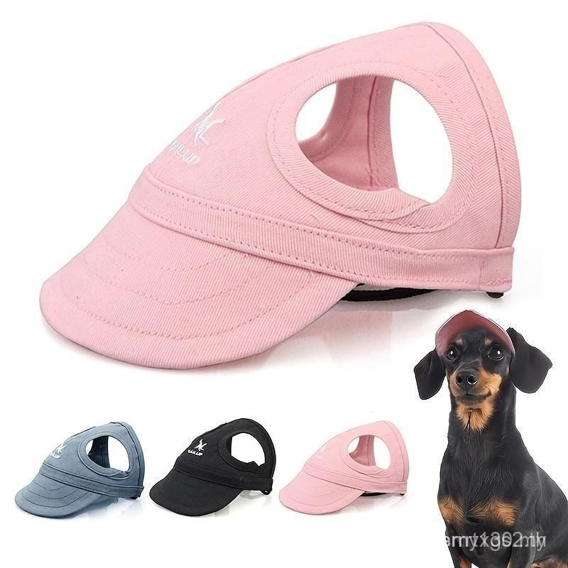 Adjustable Pet Visor with Elastic Strap, Waterproof Pet Cap for Small, Medium and Large Breeds, Non-