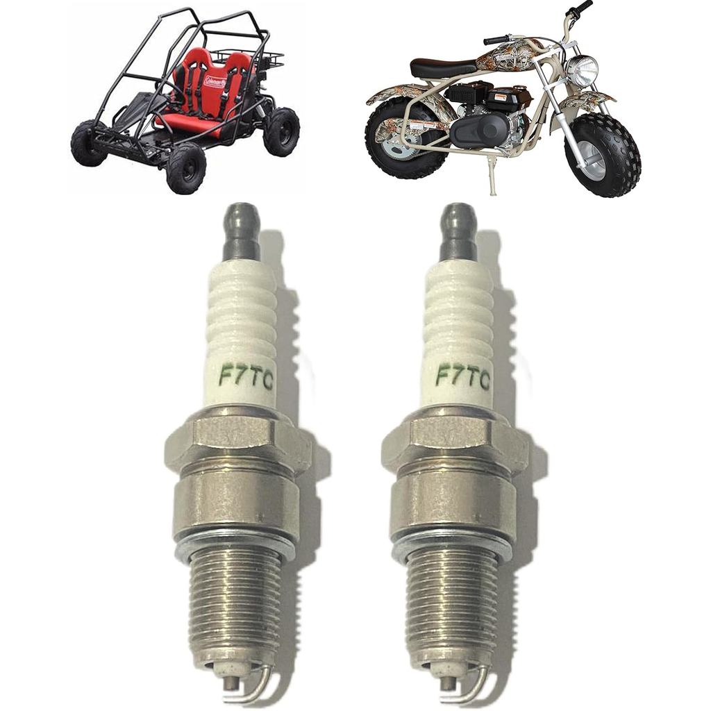 QYMOTO 2 ชิ้นหัวเทียนสําหรับ Coleman KT196 Go Kart และ CT200U Mini Bike BT200X แกน MB200 CT200U-EX 6