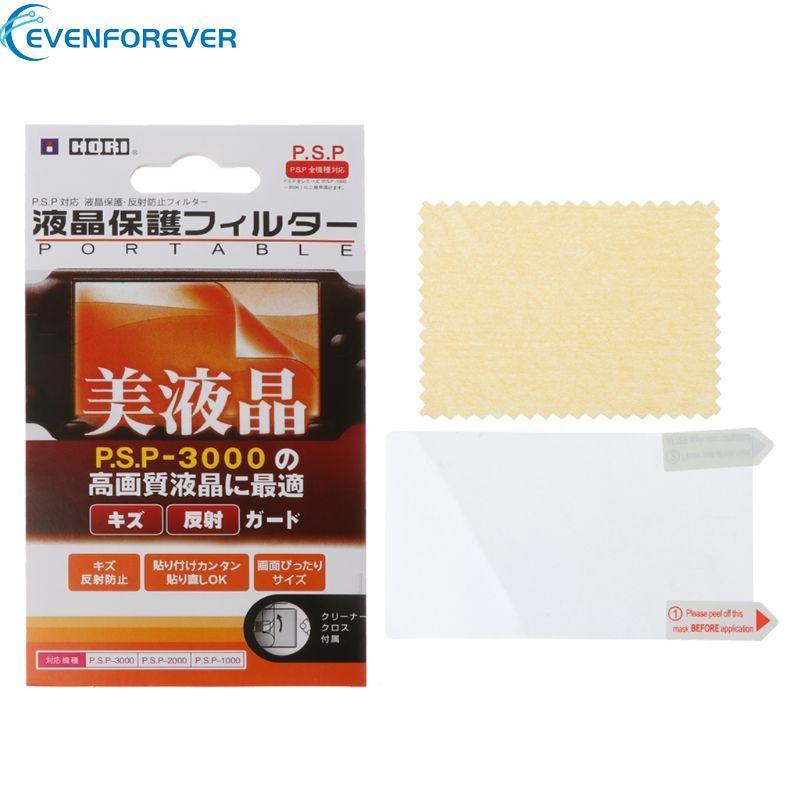 EV Clear ฟิล์มป้องกัน LCD สําหรับตัวป้องกันหน้าจอสัมผัสสําหรับ PSP 1000 2000 3000 Con