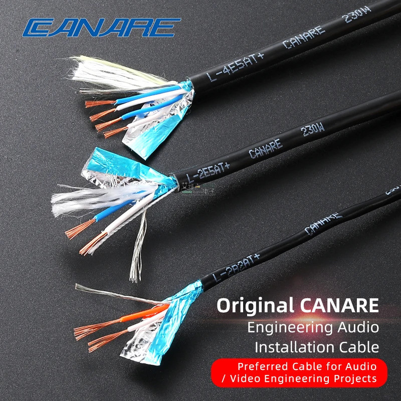 CANARE 2/4 Core สัญญาณเสียงสาย L-2B2AT+, L-2E5AT +, L-4E5AT + ไมโครโฟน XLR 6.35 3.5 มม.สายเชื่อมต่อแ