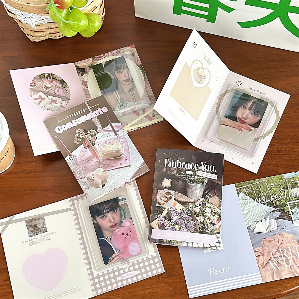 6 ชิ้น/เซ็ต Ins Love การ์ดอวยพร DIY Photocard บรรจุวัสดุของขวัญตัวอักษรตกแต่ง - รูปที่ 6