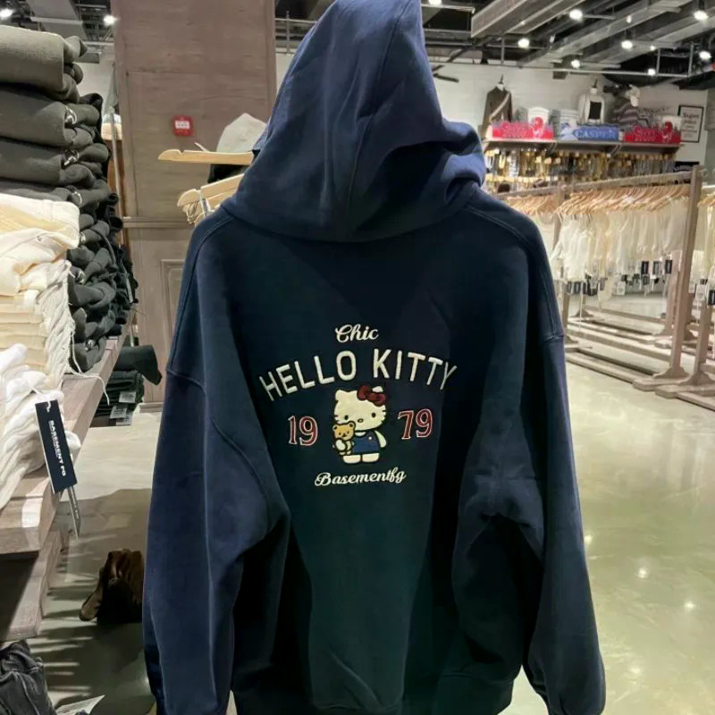 คาร์ดิแกนแจ็คเก็ตคิตตี้สำหรับฤดูหนาว ทำจากผ้าฝ้าย สไตล์อินเทรนด์ สำหรับทั้งชายและหญิง