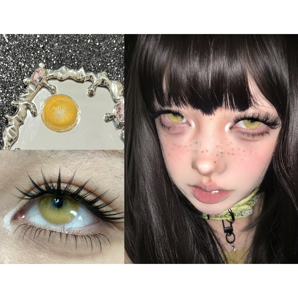 (1 คู่)HJMCHONG, Serltyca Brand ,14.20mm,Gdia:13.5mm,Cosplay,(เกรด 0-8),คอนแทคเลนส์ 6 เดือนใช้(สีเหล