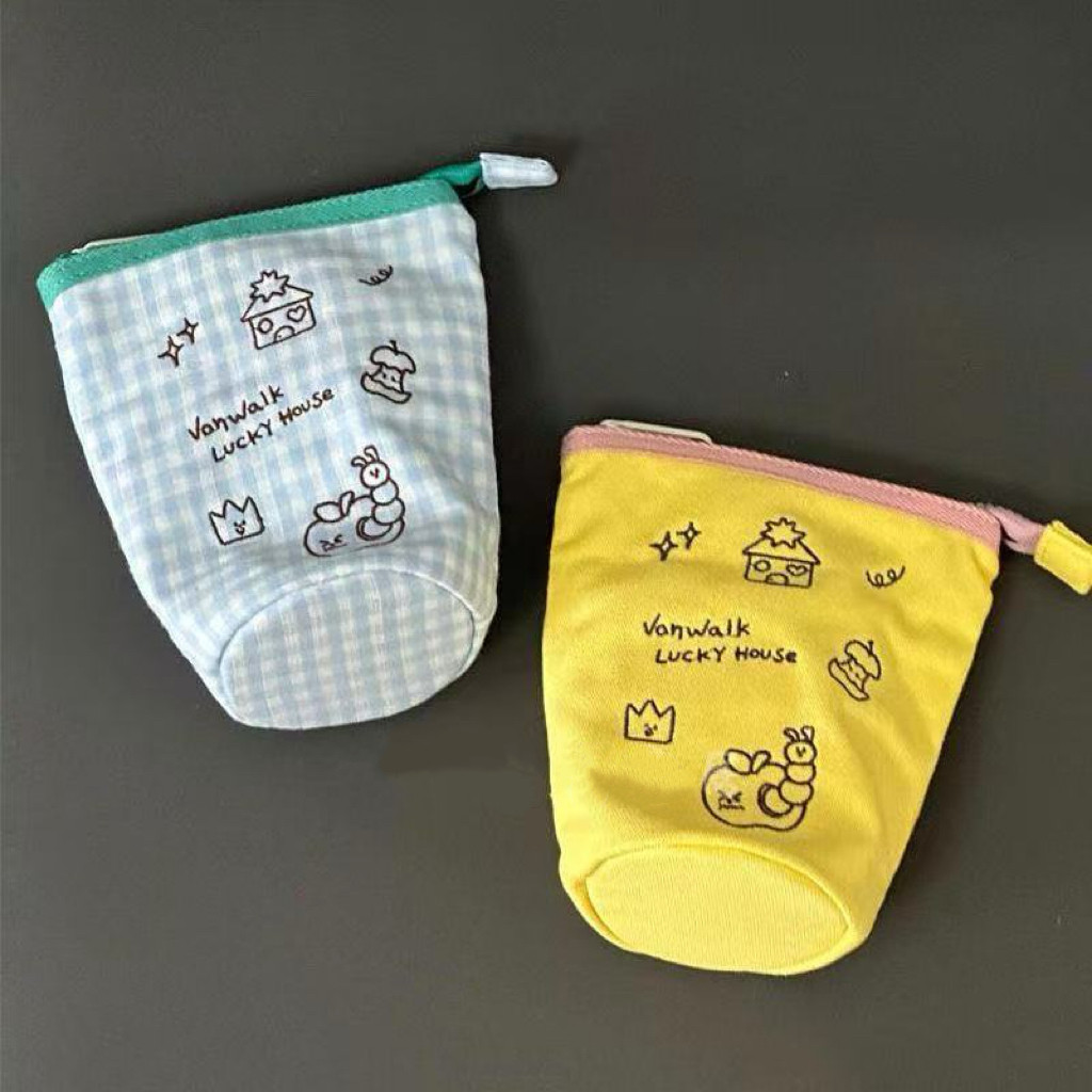 MUKUKU กระเป๋าเครื่องเขียนพกพา ผ้าคอตตอนลายน่ารัก ใช้ใส่ดินสอหรือเครื่องสำอางได้ - รูปที่ 5