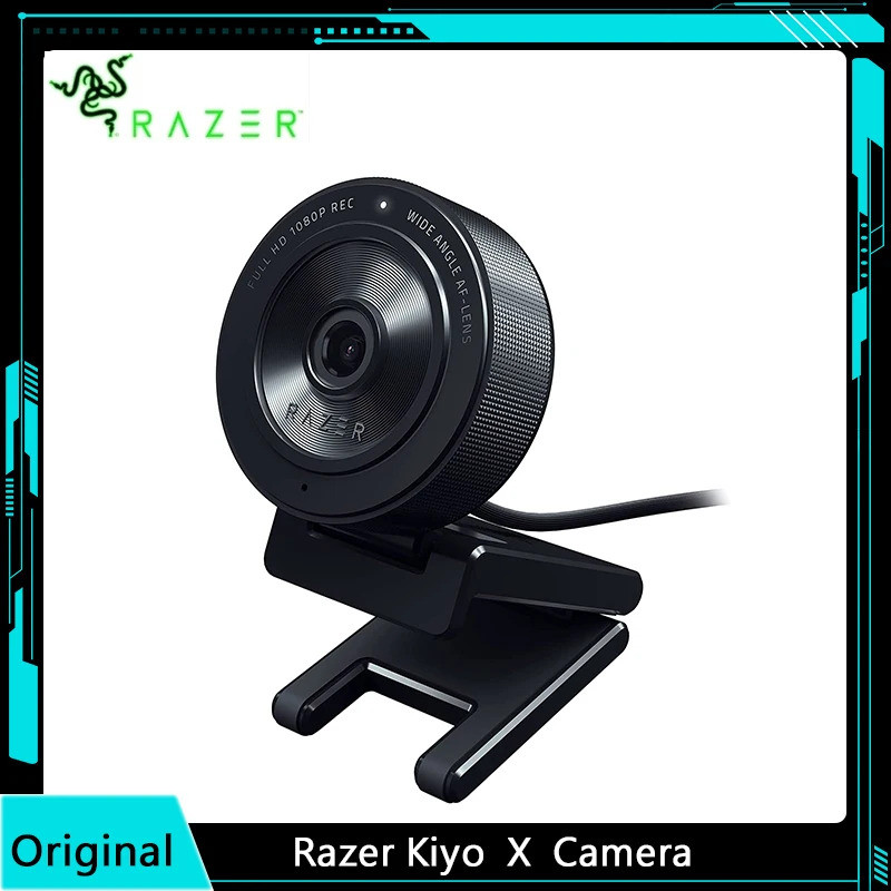 Razer Kiyo X Full Hd Streaming Webcam: 1080p 30fps หรือ 720p 60fps พร้อมโฟกัสอัตโนมัติการตั้งค่าที่ป
