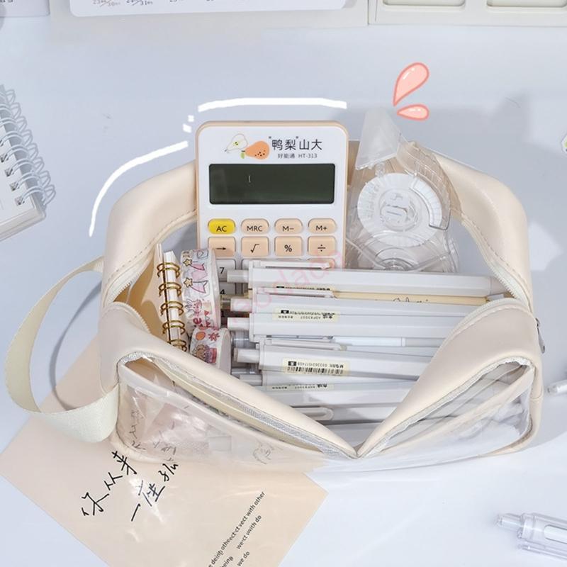 MDD กระเป๋าปากกาใสกันน้ําน้ําหนักเบากล่องดินสอปากกาแบบพกพา Organiser
