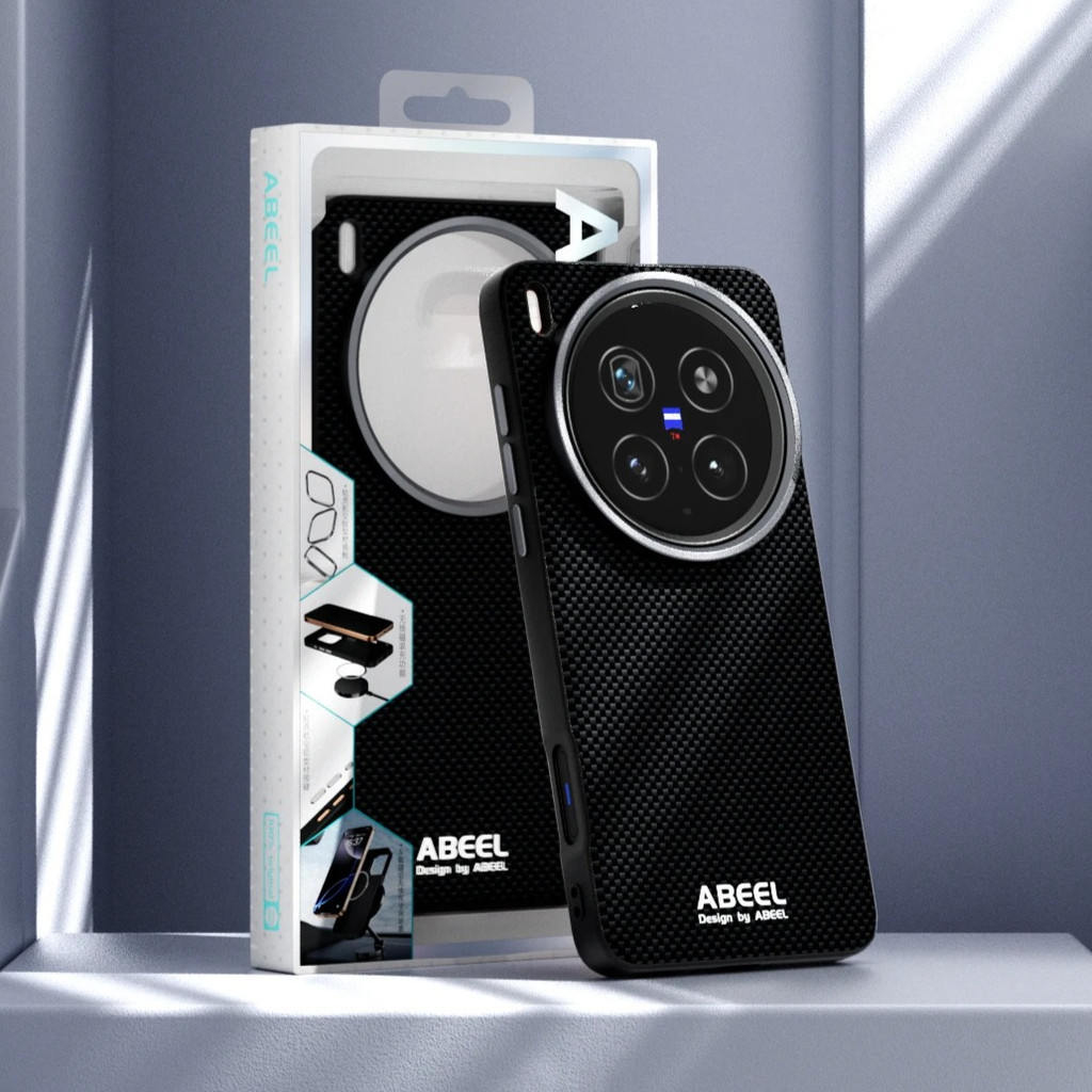 รูปแบบคาร์บอนไฟเบอร์เลนส์โลหะเคสโทรศัพท์สําหรับVivo X300 Pro X200 Ultra X200S Pro Miniแม่เหล็กTPU + PCปกหลัง