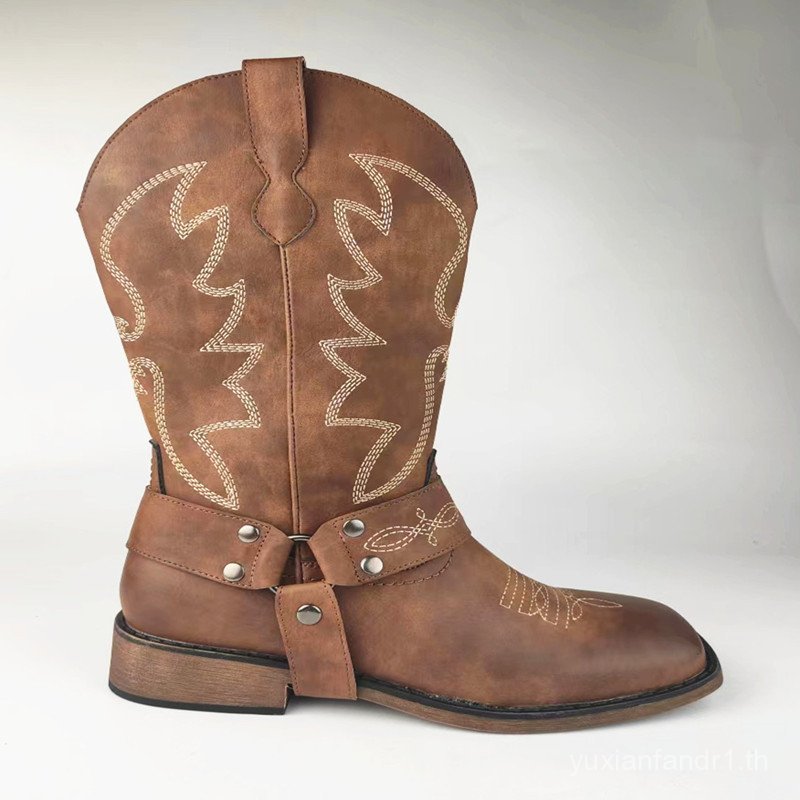 ราคาพิเศษ Ding American Western COWBOY BOOTS COWBOY BOOTS TW-B21268-9EE Fat Last