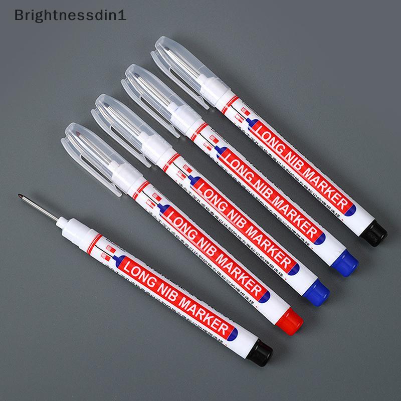 [Brightnessdin] 20MM /Red/Blue Ink Long Markers ปากกาห้องน้ํางานไม้ตกแต่ง Multi-purpose Deep Hole Marker ปากกา Bq - รูปที่ 5