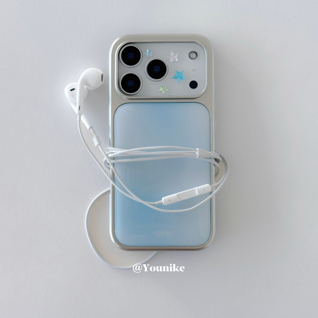 Huiwanju Simple gradual เปลี่ยนสีฟ้าสําหรับ iPhone17promax เคสโทรศัพท์มือถือ 16pro/15pro/14pro/14/13/12/11/15plus/17air