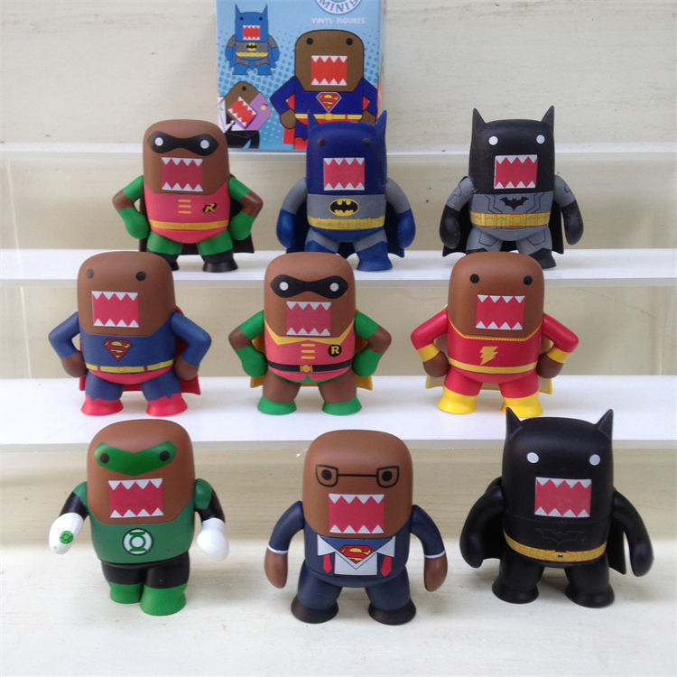Tamo-kun Domo kun Domo kun Batman Green Lantern Flash Biscuit Monster Figure Peripheral Decorative