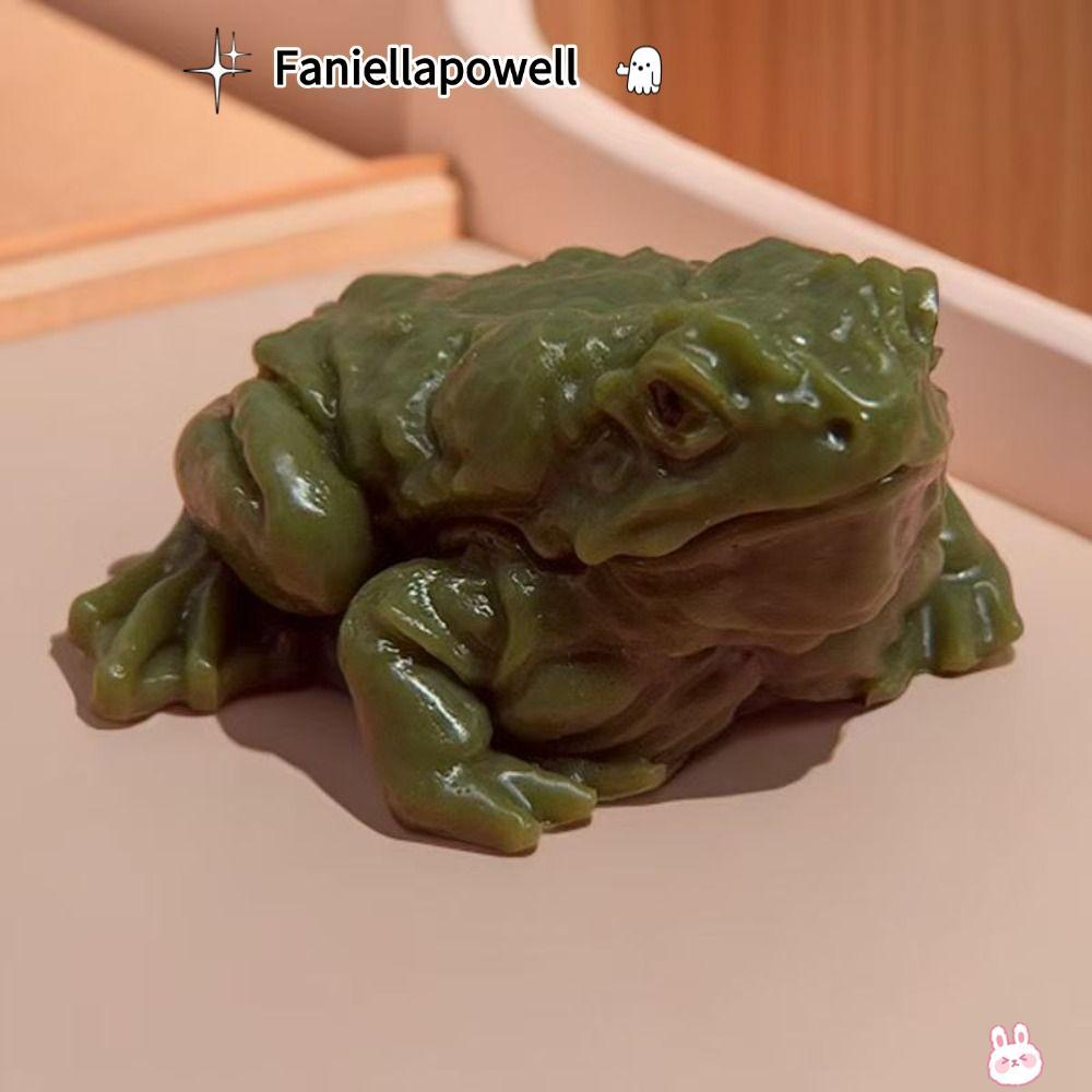 FANIELLAPOWELL กบบีบ, ของเล่นจําลองกบคางคกนุ่ม, ของเล่นบีบคลายเครียดตลกเหนียวของเล่นหากิน