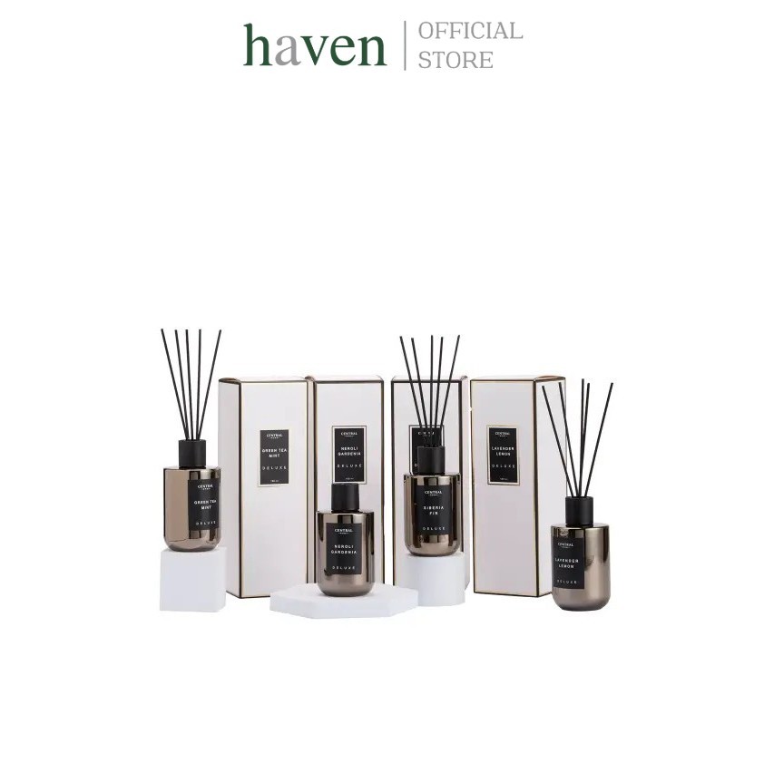 Haven ก้านไม้หอม รุ่น Delux ขนาด 180 มล. หอมละมุนด้วยกลิ่นจากธรรมชาติ กลิ่นหอมยาวนาน ไซส์ใหญ่พิเศษ