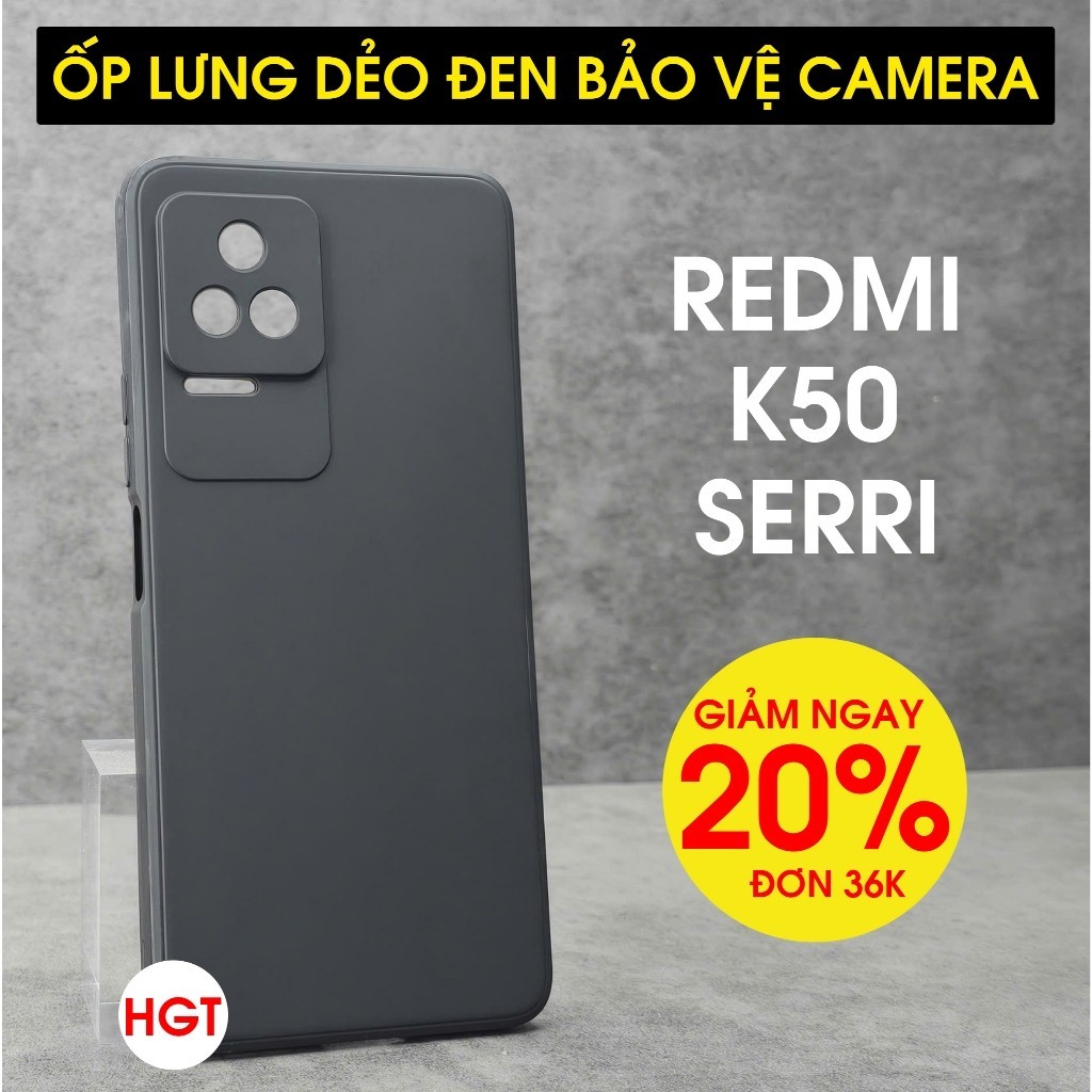 Redmi K50 - K50 Pro - K50 Gaming - K50 Ultra เคสยืดหยุ่นสีดําปกป้องกล้อง TPU คุณภาพสูง