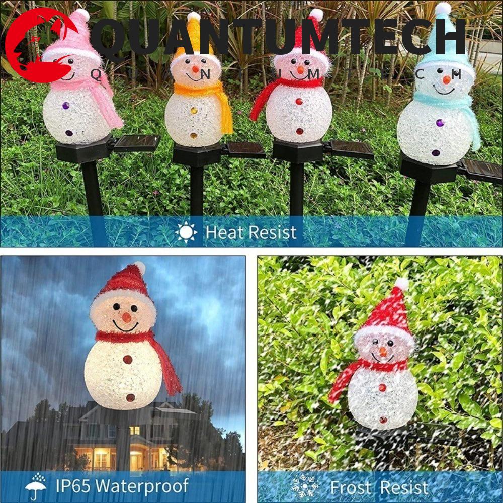 QUANTUMTECH Snowman ไฟโซล่าเซลล์, LED กันน้ําโคมไฟพื้นคริสต์มาส,ประหยัดพลังงานแสงสีขาวอบอุ่นเซ็นเซอร์แสงอัตโนมัติพลังงานแสงอาทิตย์ Snowman ภูมิทัศน์โคมไฟกลางแจ้