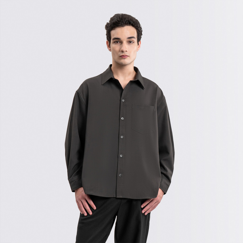 Livehaf - Barron Long Shirt Charcoal
