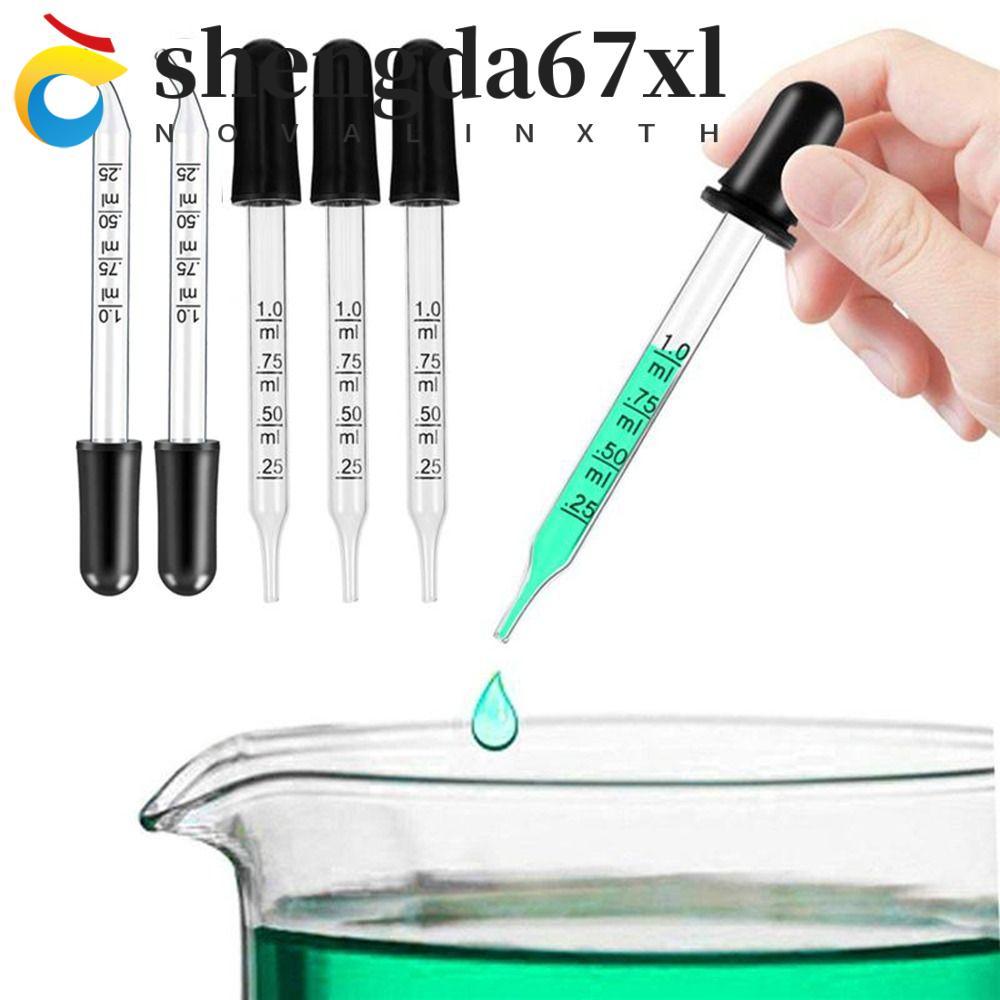 SHENGDA Scale Dropper สําหรับบ้าน 1ml 7 ชิ้นน้ํามันหอมระเหย Dropper ขวดน้ํามันหลอด Dropper Transfer 