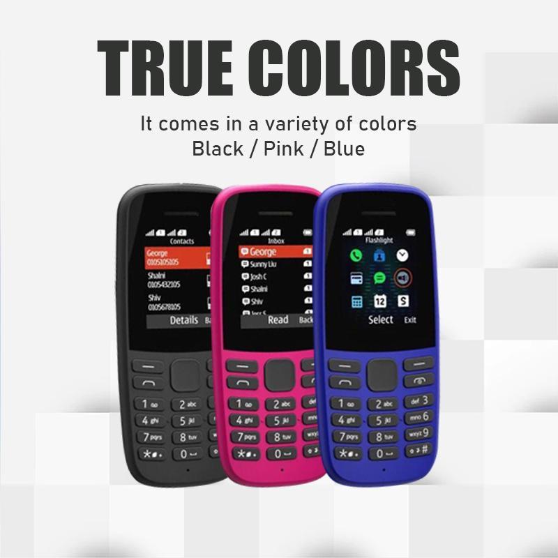 TWC 105 2Gphone คุณสมบัติใหม่ 2025 เวอร์ชันใหม่ โทรศัพท์แบบกดปุ่ม สแตนด์บายนาน ไฟฉาย วิทยุ รองรับหลา
