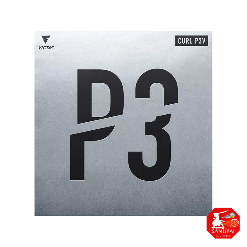 VICTAS Table Tennis Rubber Curl P3V Spin Control Black 1.0 220020  
VICTAS Table Tennis Rubber Curl 