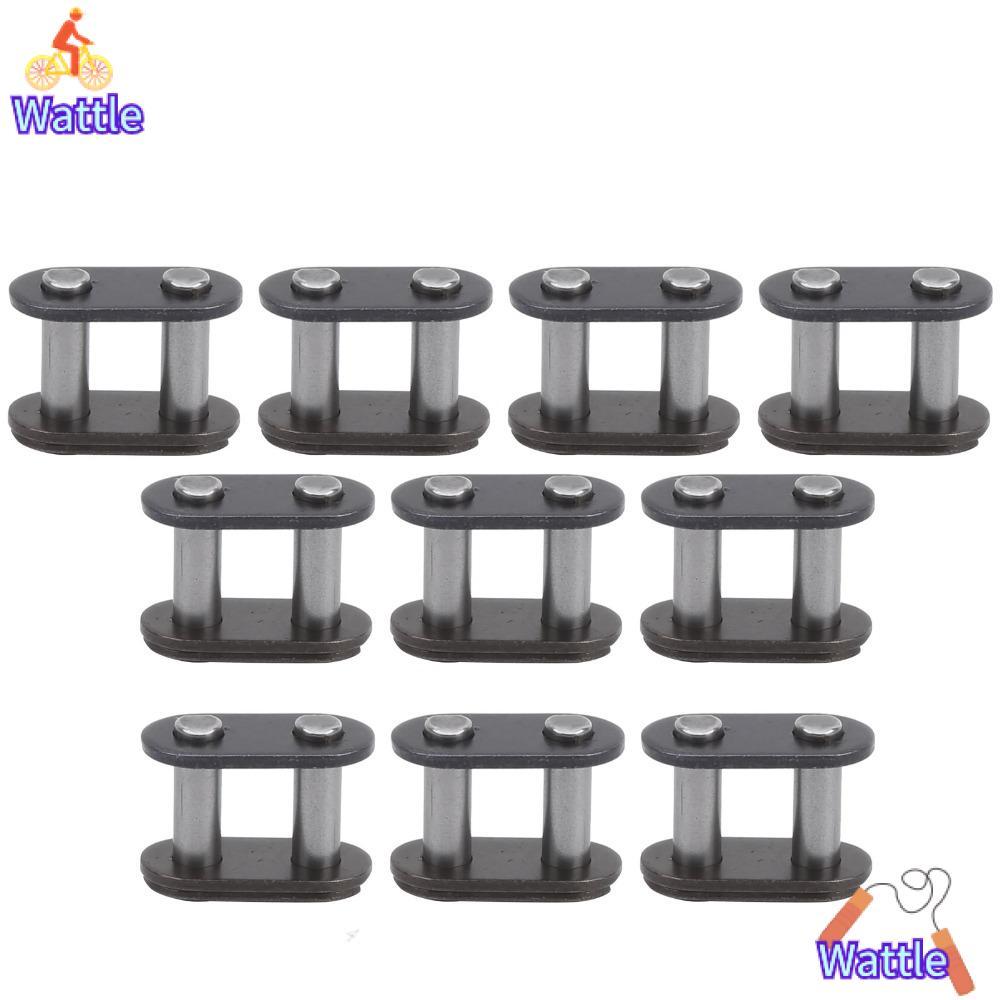 WATTLE 10PCS Master Connecting Link, เหล็กน้ําหนักเบา T8F Chain Master Link, ทนทานสีเทา Chain Connec